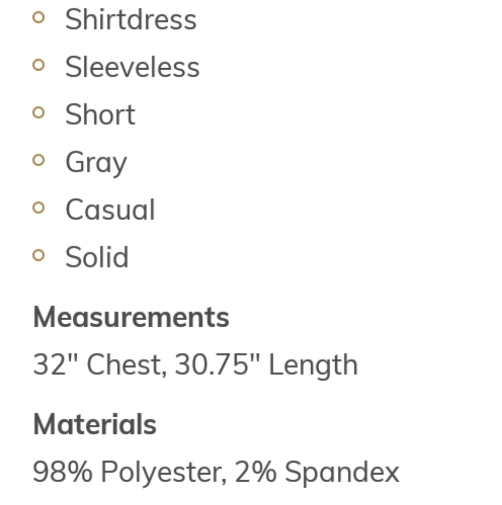Monteau Gray cute collard shirt dress - Picture 3 of 3
